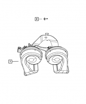 2-piece horn assembly for Dodge Journey 11-13