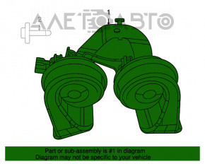 2-piece horn assembly for Dodge Journey 11-13