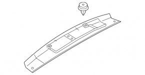 Upper trunk door trim BMW X1 F48 16-22 black