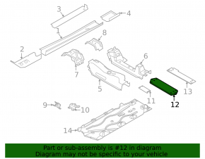 Central underbody strut BMW X1 F48 16-22