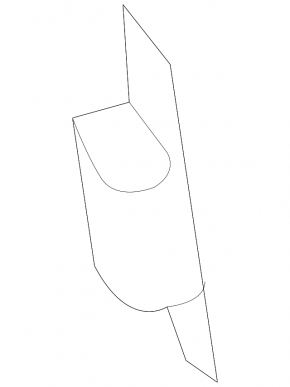 Mitsubishi Outlander 22-26 right upper trunk door bumper