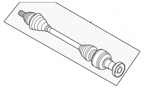 Drive axle shaft front left VW Tiguan 18 - rusty, torn boot