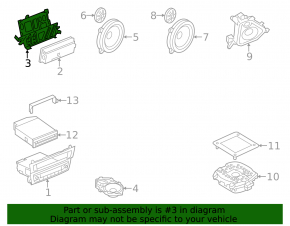 BMW X3 F25 11-17 Audio Amplifier Bracket