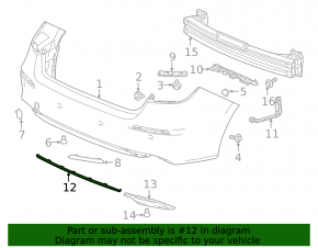 Rear bumper trim center Honda Civic XI FE/FL 22-