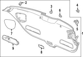 Honda Civic XI FE/FL 22-26 black trunk lid trim