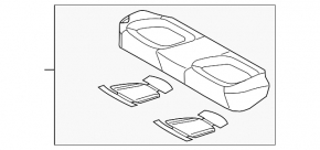 Rear seats, 2nd row, Kia Optima 11-15, gray velour, water damage