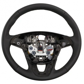 Lincoln MKZ 13-20 steering wheel, brown leather, worn, dents, scratches