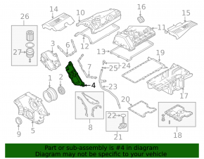 Front Upper Left Engine Timing Belt Cover for BMW X5 E70 4.8 N62B48