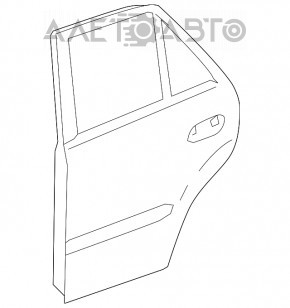 Door bare rear right Mercedes W164 ML white pokes
