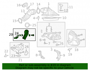 Air duct for filter Honda CRV 12-14 2.4