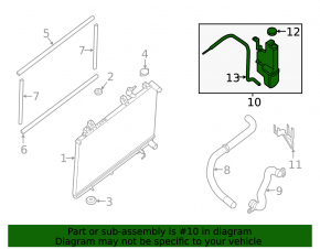 Infiniti QX60 25-26 cooling expansion tank with cap
