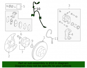 Front left ABS sensor for Subaru Forester 2013
