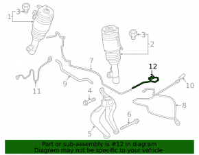 Front left air shock absorber wiring for Volvo XC60 18-25