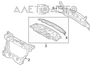 Rear panel BMW 5 F10 11-16 on the body, blue