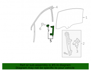 Front left door glass guide Chevrolet Bolt EUV 22-23