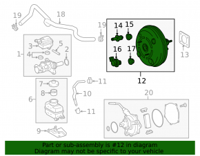 Lexus RX350 16-22 Vacuum Booster