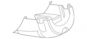 Steering column cover for Audi A6 C7 12-18, 2 parts, brown, electrically adjustable