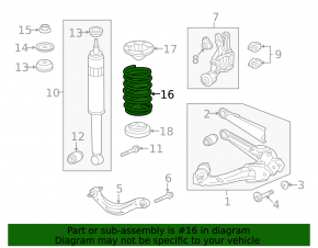 Rear left spring Acura ILX 13-15 prerest rigidity rose