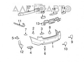 Rear bumper mount right under the light Lexus GS300 GS350 GS430 GS450h 06-11