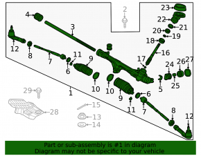 Kia Niro 23-26 PHEV steering rack, EV without rods