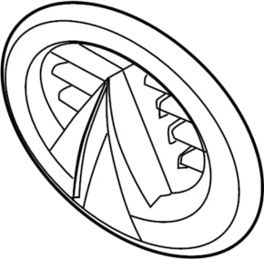 Emblem grille Infiniti JX35 QX60 13- without camera