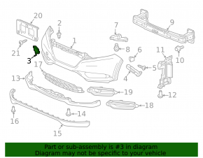 Front Bumper Tow Hook Cap Honda HR-V 16-18