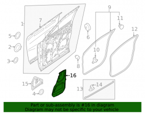 Mitsubishi Outlander 22-25 large front right door panel