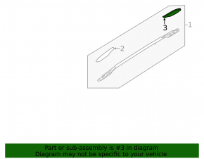 Rear right longitudinal railing trim Nissan Pathfinder 13-20