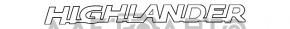 Emblem inscription Highlander tailgate Toyota Highlander 14-19