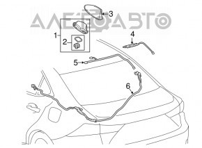 Antenna fin Lexus IS 14-20
