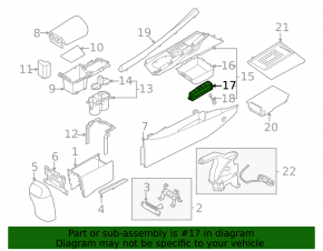Central console button block Hyundai Elantra 21-23 without parking sensors and parking button