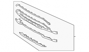 Mercedes H247 GLA 20-23 chrome front bumper lower trim