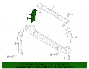 TV side bar right Nissan Leaf 13-17