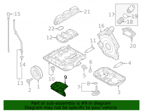Oil deflector Audi Q7 16-19 3.0T type 2
