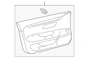 Door trim card front left VW CC 08-16 black