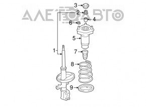 Shock absorber rear left Lexus RX300/330/350 04-09 AWD
