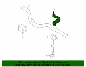 Rear stabilizer mounting bracket left Lexus NX200t NX300 15-21