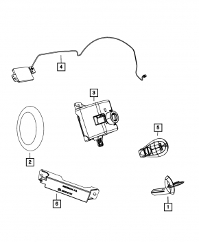 Dodge Durango 11-13 keyless key with 2 buttons