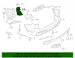 Rear bumper mount, left inner, BMW X7 G07 19-22 M-Sport