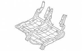Rear left seat runner, 2nd row, right, Mini Cooper Countryman R60 10-16, without frame