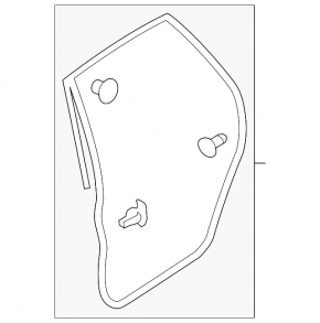 Door seal rear right Subaru Impreza WRX GH 08-14