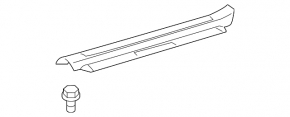 Front left door sill plate for Lexus LS460 LS600h 07-17 black
