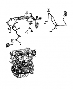 Underhood wiring with fuse box Dodge Dart 13-16