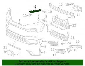 Front bumper mount right wing Honda CRV 17-22