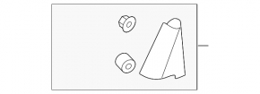 Door plug triangle inner rear Honda Accord 23- black