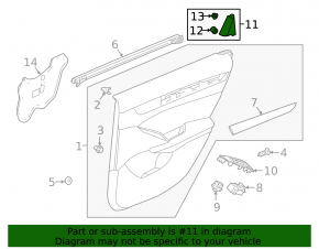 Triangle plug inside rear right door Honda Accord 23-24 scratch
