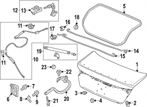 Honda Accord 23- Trunk lid emergency release cable