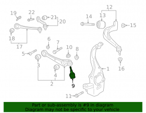 Ball joint front left Audi A6 C8 19 - torn boot