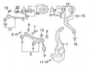 Ball joint front left Audi A6 C8 19 - torn boot