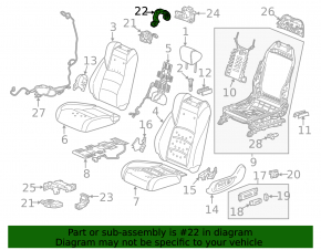 Honda Accord 18-22 driver's seat back air duct with bracket